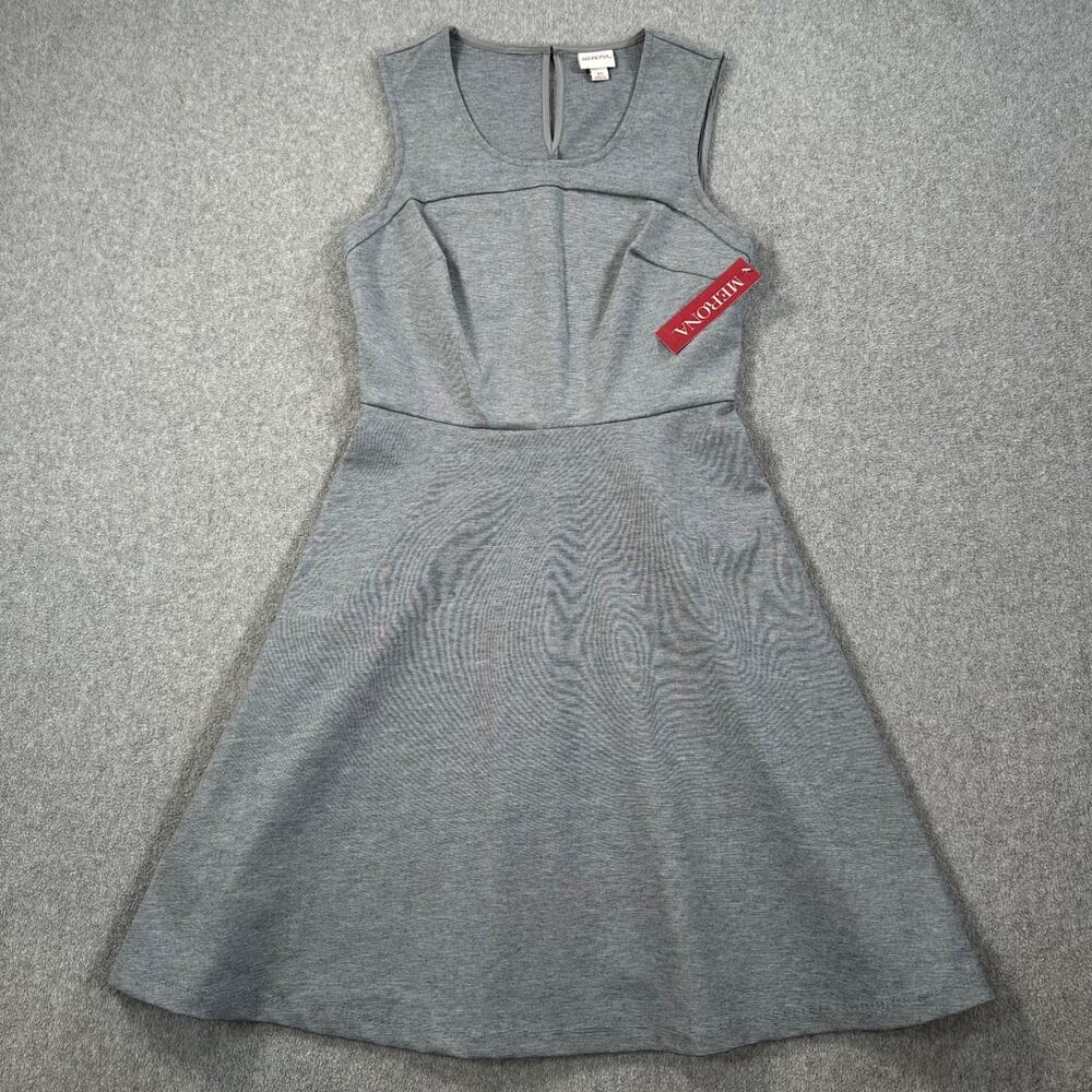 Merona Gray Fit & Flare Sleeveless Dress Women's X-Small Stretch New
